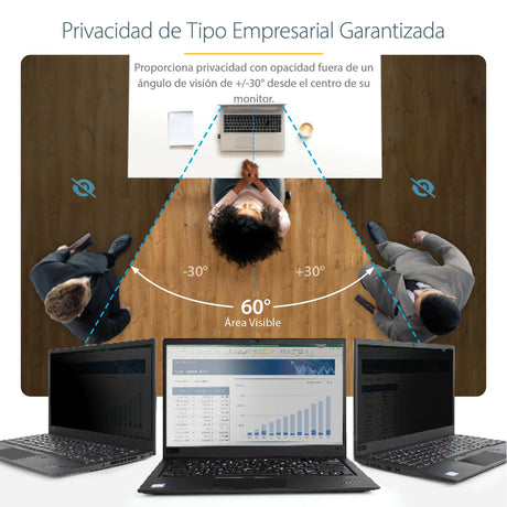EAN 0065030900478 - StarTech.com 16M21-PRIVACY-SCREEN filtro para monitor 40,6 cm (16") Portátil Filtro de privacidad para pa imagen 9