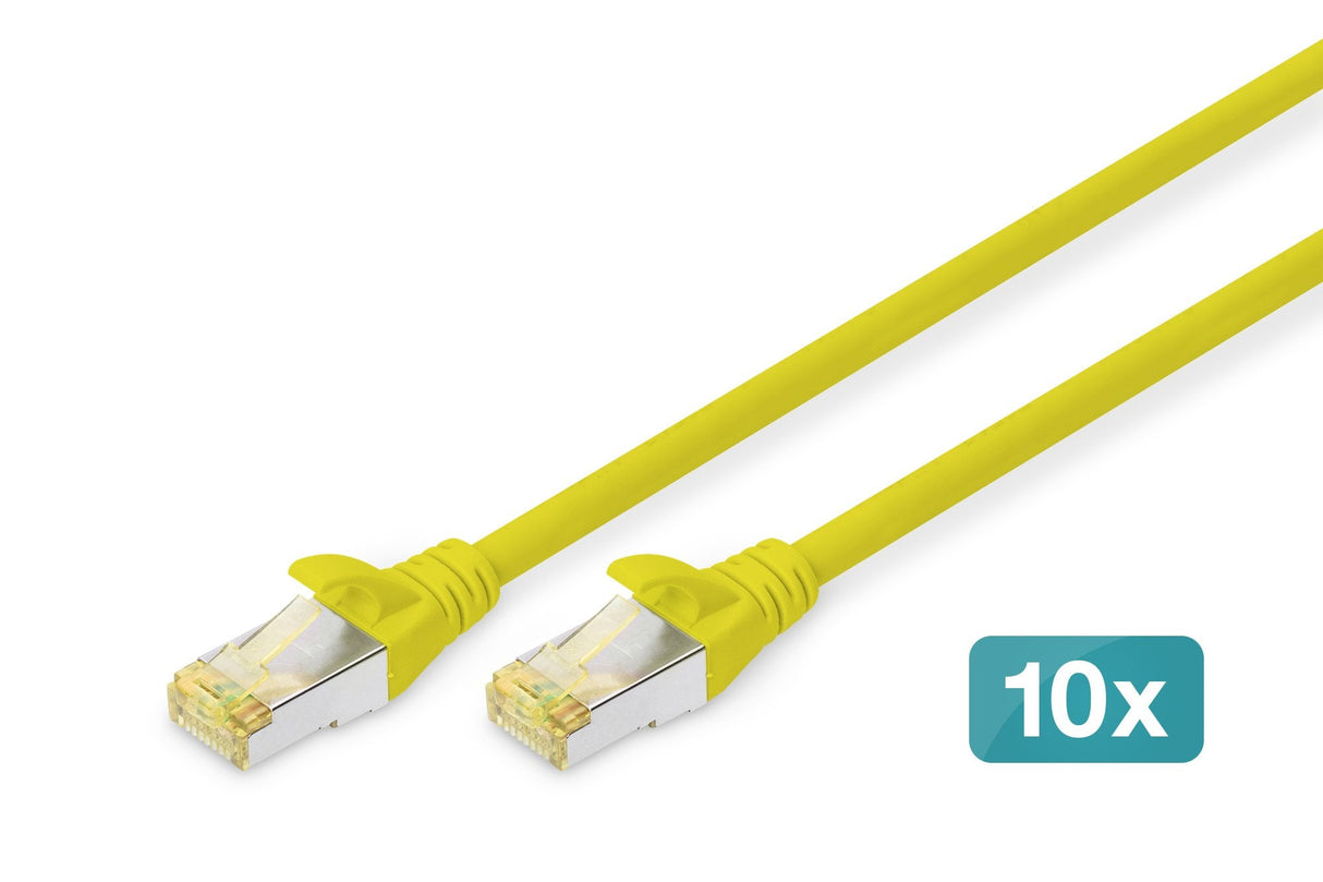 Cable De Red Digitus Cat 6a S / Ftp, 10 Piezas, 1 M, Amarillo