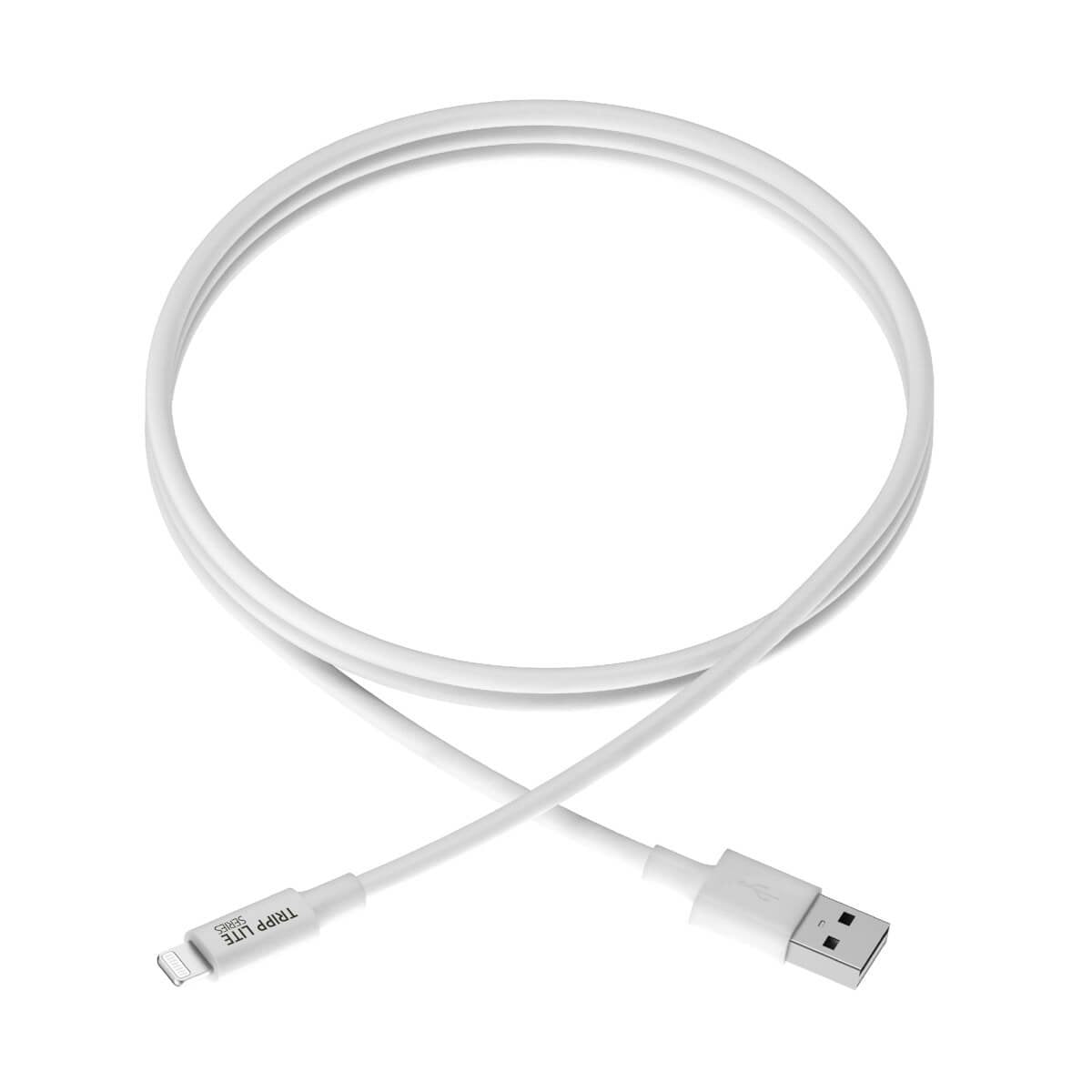 Tripp Lite M100-006-Wh Cable De Sincronización Y Carga Usb A A Lightning, Certificado Mfi - Blanco, M/M, Usb 2.0, 1.83 M [6 Pies]