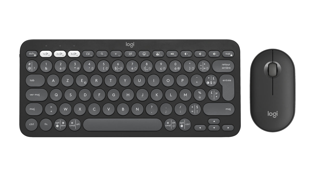 Pebble 2 Combo Tonal Graphite - Fra 2.4ghz/Bt-419 Universal