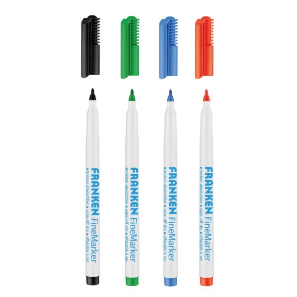 Franken Gmbh Finemarker Marker 4 Ud. Feine Spitze Negro - Azul - Verde - Rojo