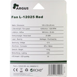 Inter-Tech L-12025 Carcasa Del Ordenador Ventilador 12 Cm Negro, Rojo