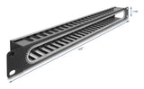 Delock 19? 1 He Cablemanagement Rangierpanel Mit Öffnung Und Kantenschutz Schwarz