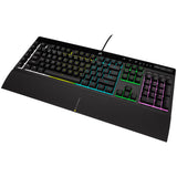 Teclado Alemán Corsair K55 Rgb Pro Usb Qwertz Negro