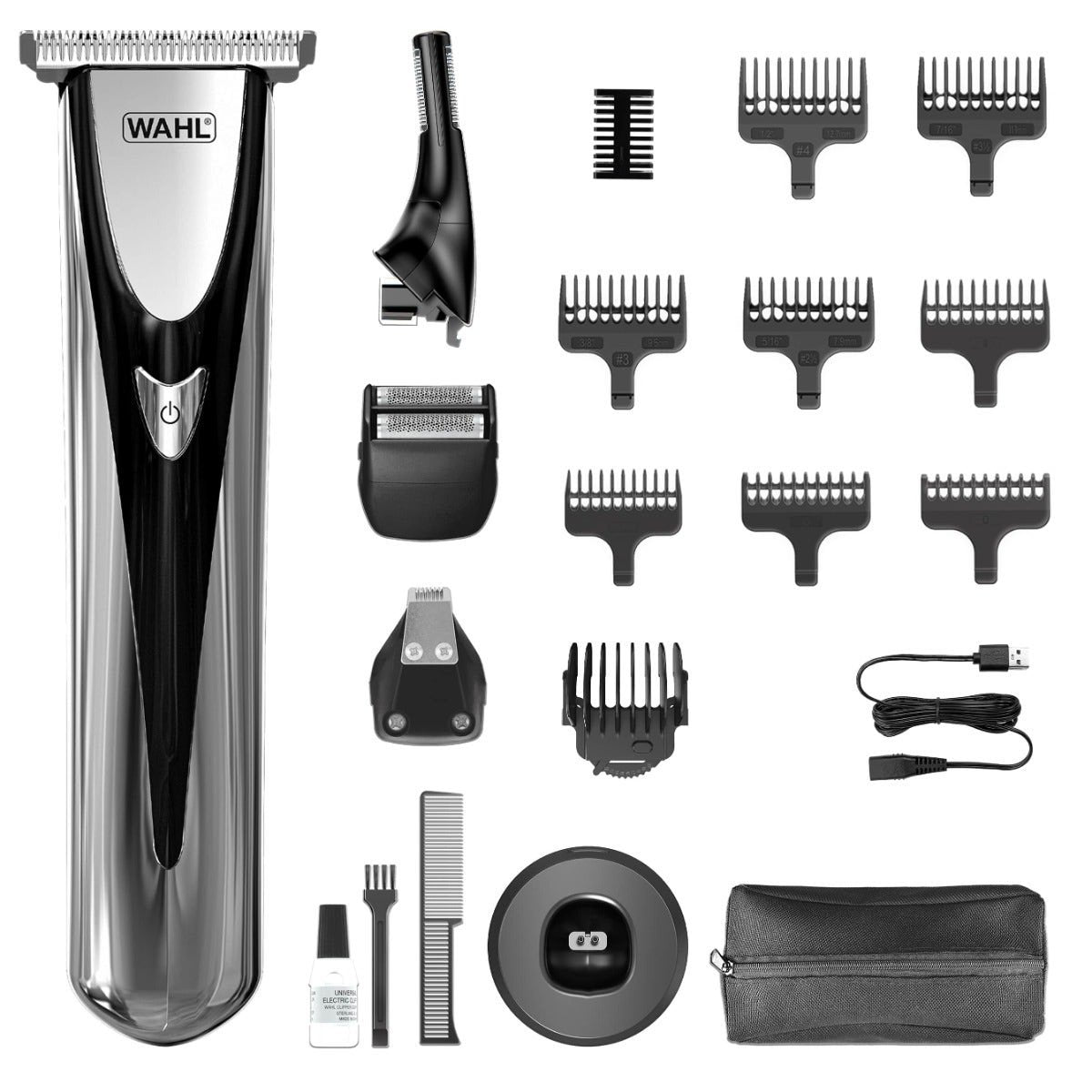 Wahl Elite Groom Negro, Plata Ión De Litio