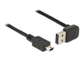 Delock 83543 Cable Easy-Usb 2.0 Tipo-A Macho, Sesgado Hacia La Arriba Y Hacia Abajo > Usb 2.0 Tipo Mini-B Macho De 1 M