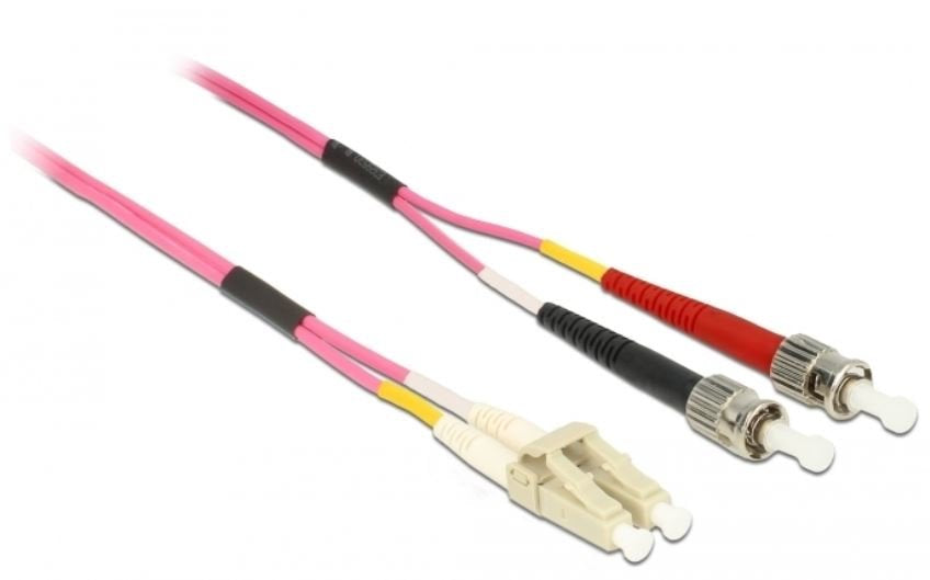Delock Cable Lichtwellenleiter Lc Zu St Multimode Om4 0,5 M
