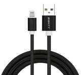 Eightt Cable Usb A Lighting 2 Metros Trenzado Nylon Negro