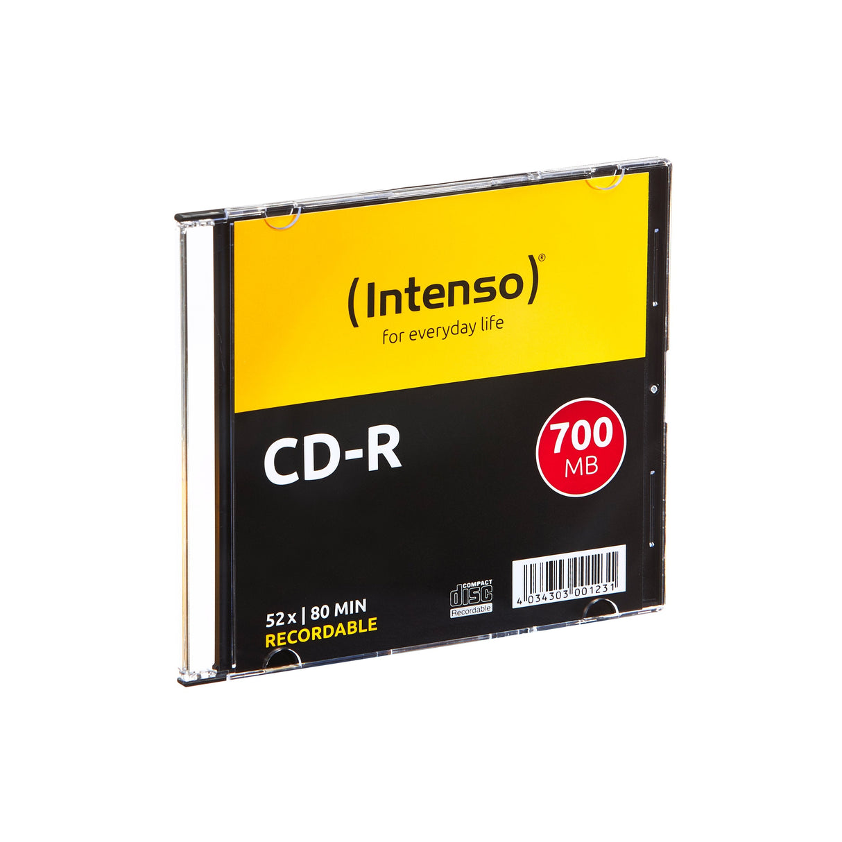 Intenso Cd-R 700 Mb/80 Min; 52x Slim Cslim Case 10