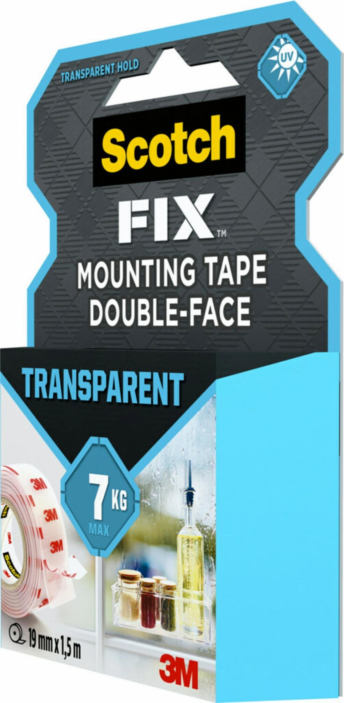 Scotch Fix Transp. Doppelseitig- Klebeband 19mmx1,5m