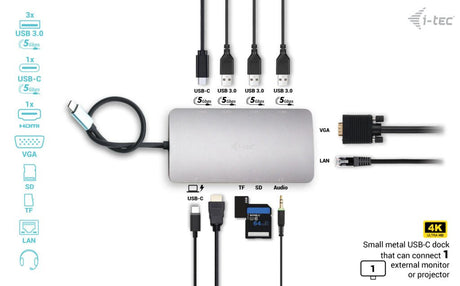 EAN 8595611703331 - i-tec Metal C31NANODOCKVGAPD base para portátil y replicador de puertos Alámbrico USB 3.2 Gen 1 (3.1 Gen  imagen 6