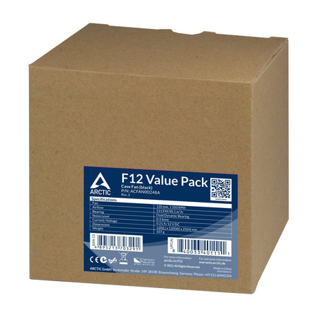 EAN 4895213703291 - ARCTIC F12 Carcasa del ordenador Ventilador 12 cm Negro 5 pieza(s) imagen 5