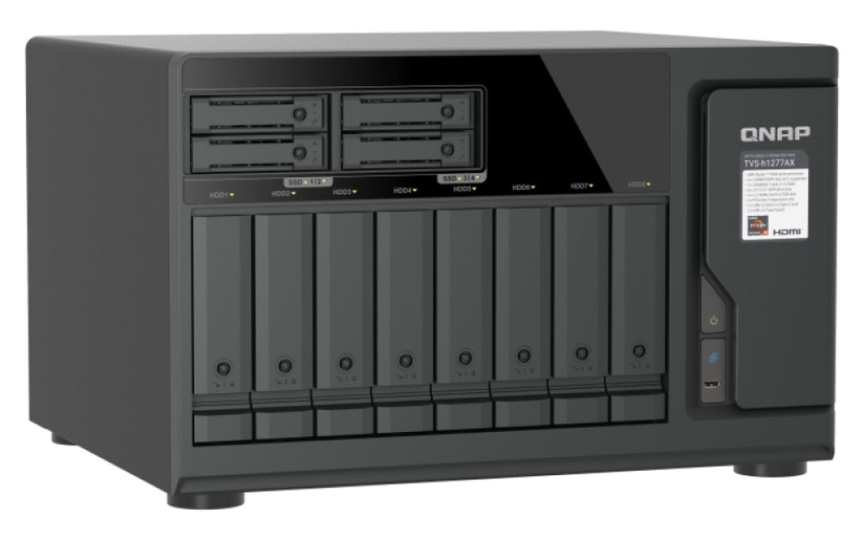 Qnap Tvs-H1277ax Nas Server 12bay 2u Iscsi Sata3 Ram 16gb Gigabit Lan