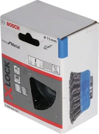 Bosch Cepillo De Vaso X-Lock Heavy For Metal 75 Mm, Anudado 2608620726