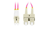 Lanberg Cable Fibra Óptica  Mm Lc Upc-Sc Upc Duplex 1m Lszh Om4 50 125 3.0mm Violet