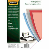 Pack De 100 Portadas De Pvc Transparente Fellowes 5376102 Tamaño A4 200 Micras Color Transparente