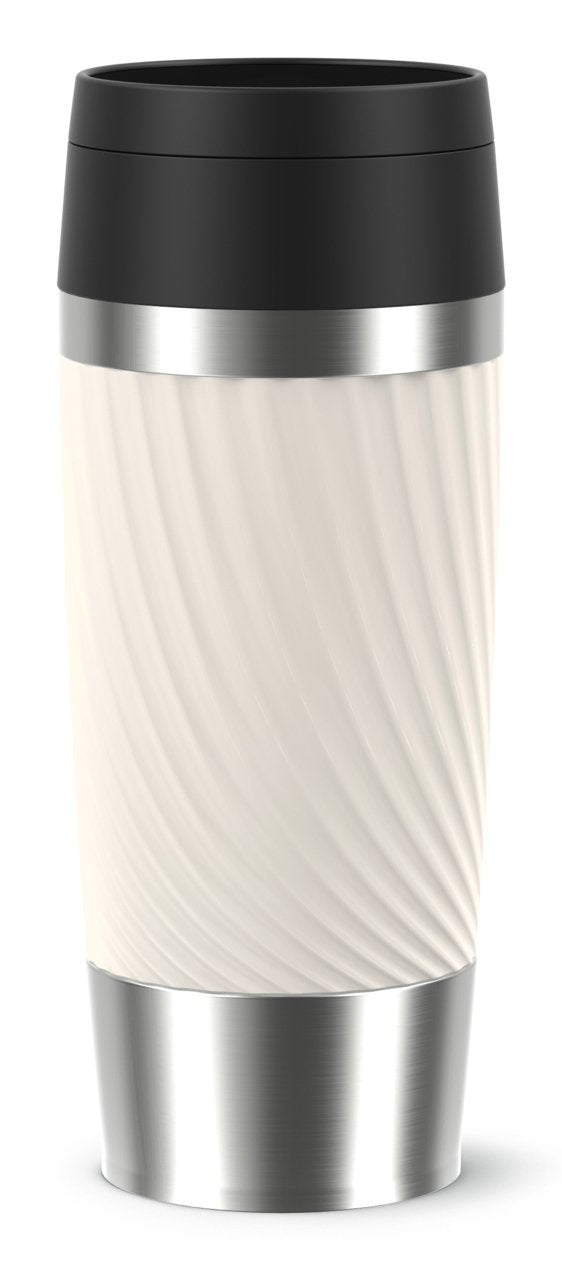 Emsa Travel Mug Classic Twist  (Creme/Edelstahl, 0,36 Liter) N2025400
