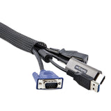 Startech Manga Gestión De Cableado Flexible 3m  Negro