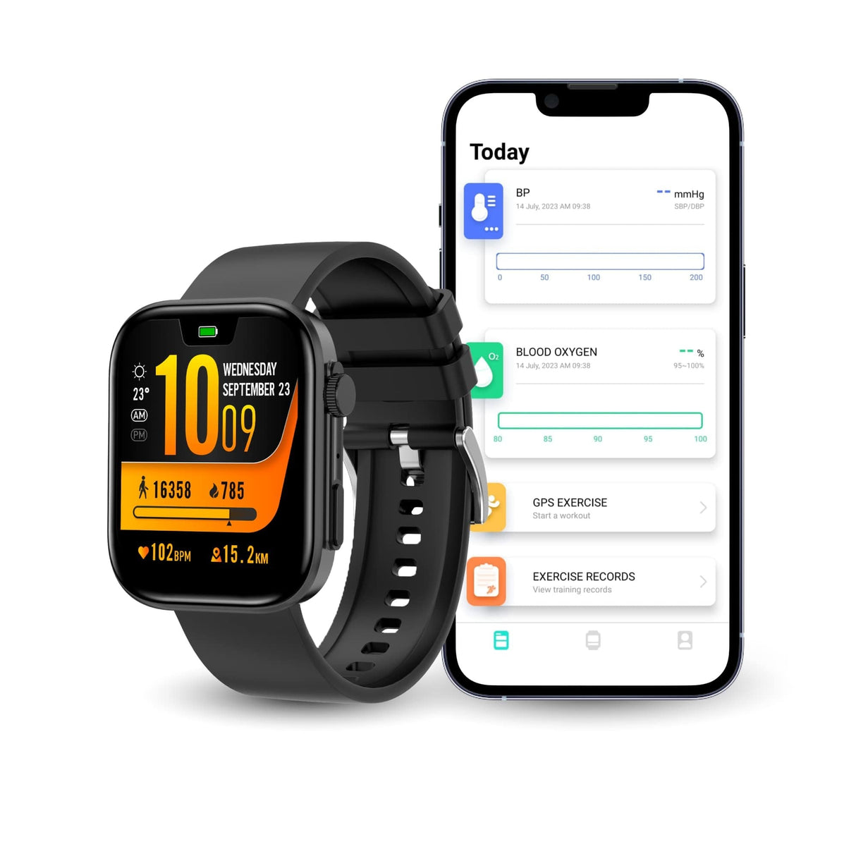 Smartwatch  Ksix Contact Lexc002 Black 2.01"
