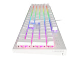 Teclado (Ingles) Mecánico Gaming Genesis Thor 303 Blanco Ee. Uu.  Rgb