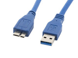 Lanberg Cable Usb 3.0 Macho A Usb Micro B Macho Ca-Us3m-10cc-0005-B,Azul,50 CentaMetros