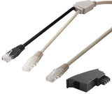 Wentronic Rj45 Y-Cable Y Adaptador Tae 2x Enchufe Rj45> 1x Enchufe Rj45 Para Fritzbox