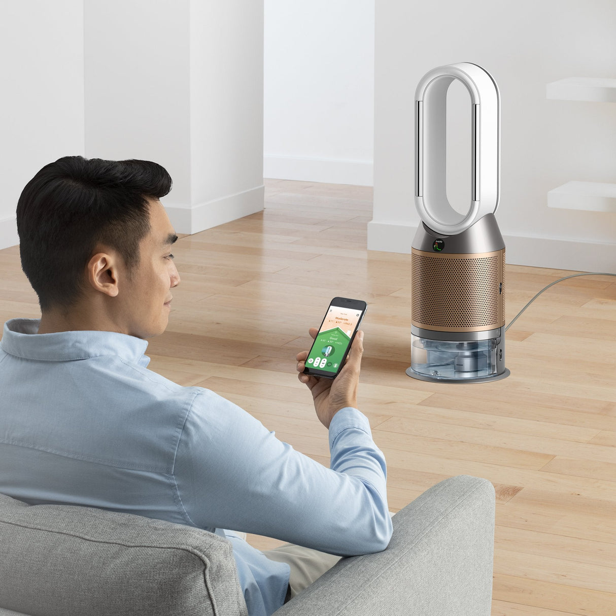 Dyson Purifier Humidify+Cool Formaldehyde 62,4 Db 40 W Blanco, Oro