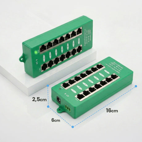EAN 5903148912561 - Extralink ACTIVE POE INJECTOR 8 PORT GIGABIT 802.3AT/AF MODE A - 1 Gbps - 8-Port Gigabit Ethernet 48 V imagen 15