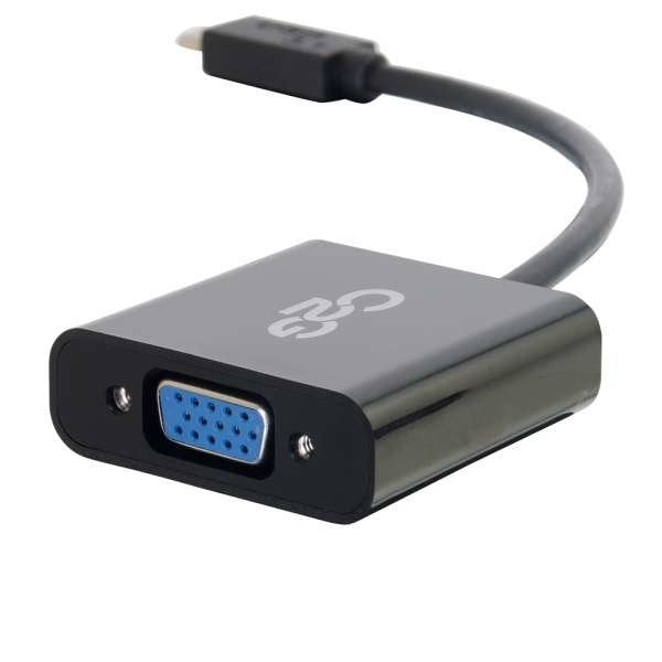 C2g Usb 3.1 Usb Type C To Vga Adapter Usb C To Vga Black Adaptador De Vídeo Externo Usb 3.1 D-Sub Negro