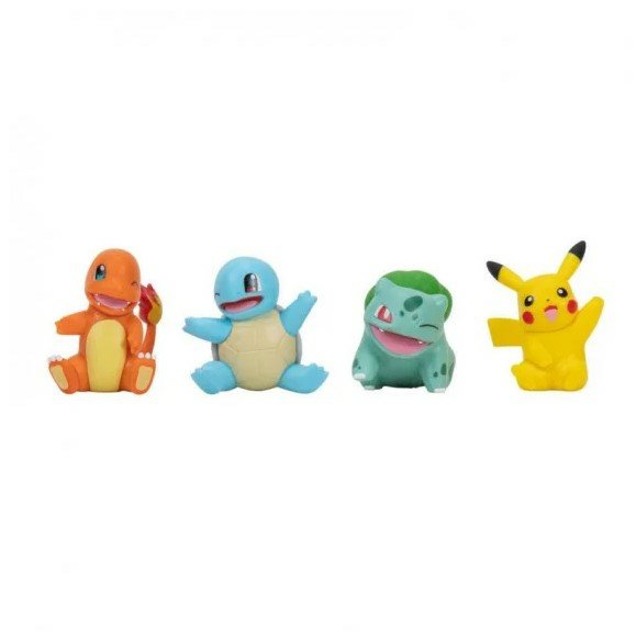 Pack 4 Figuras Pokemon Iniciales De Kanto