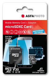 Tarjeta De Memoria Agfaphoto Microsdhc 32gb Uhs-I Professional High Speed U3 V30 A1