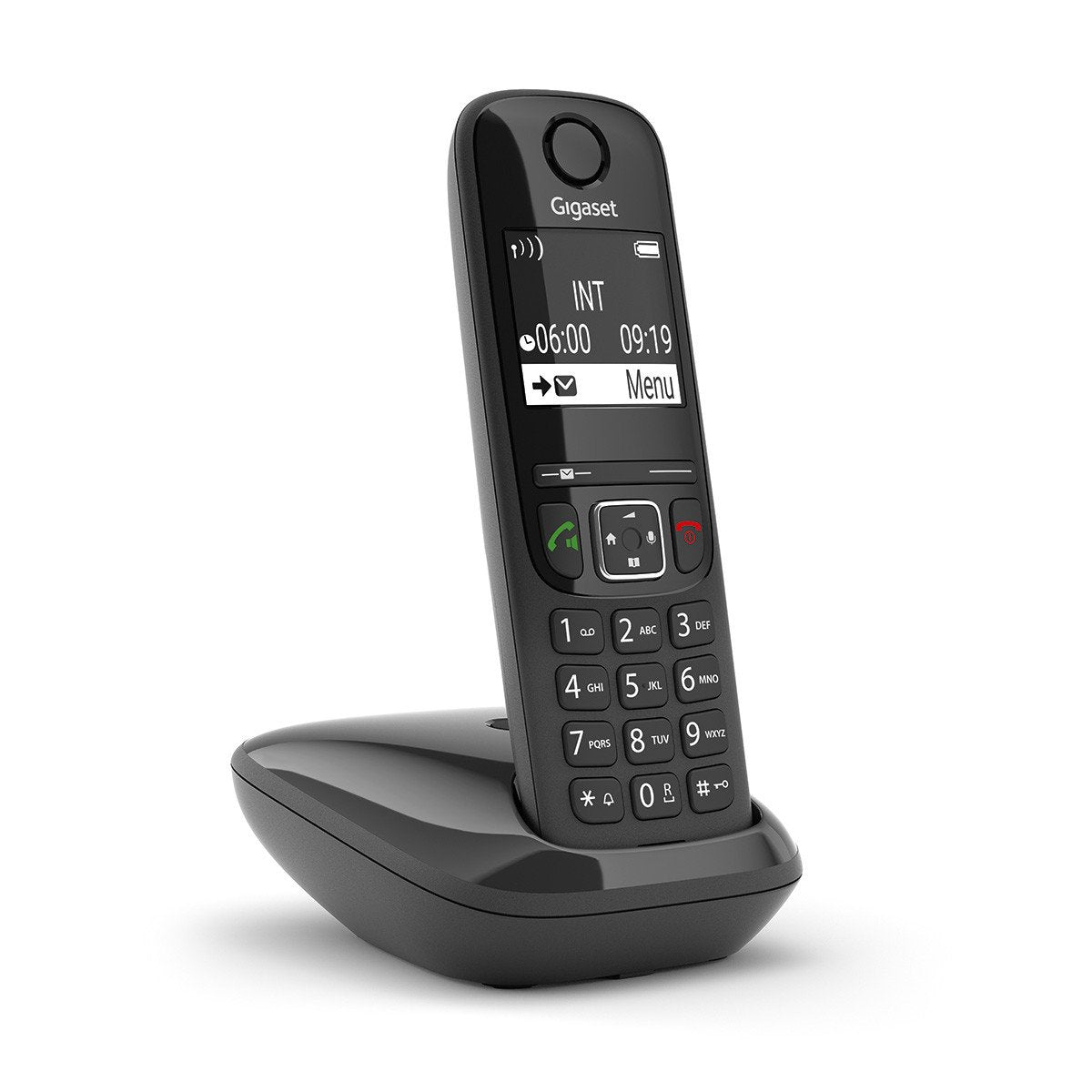 Gigaset As690 Teléfono Dect/Analógico Identificador De Llamadas Negro