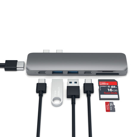 EAN 0879961006891 - Satechi ST-CMBPM base para portátil y replicador de puertos USB 3.2 Gen 1 (3.1 Gen 1) Type-C Gris imagen 3