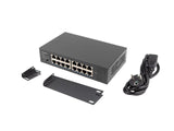 EAN 5901969429015 - Lanberg RSGE-16 switch No administrado Gigabit Ethernet (10/100/1000) 1U Negro imagen 3