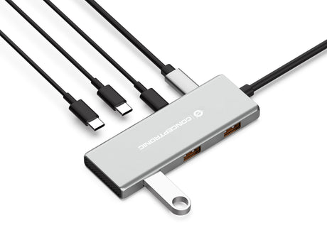 EAN 4015867231371 - Conceptronic HUBBIES17G hub de interfaz USB 3.2 Gen 2 (3.1 Gen 2) Type-C 10000 Mbit/s Gris imagen 3