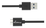 Mediarange Ladecable Usb-A A Micro-B Usb 3.0, 1.8m, Sw