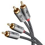 Cable  2,00m  2xrca M 2xrca M Flexiplus Nylon Goobay