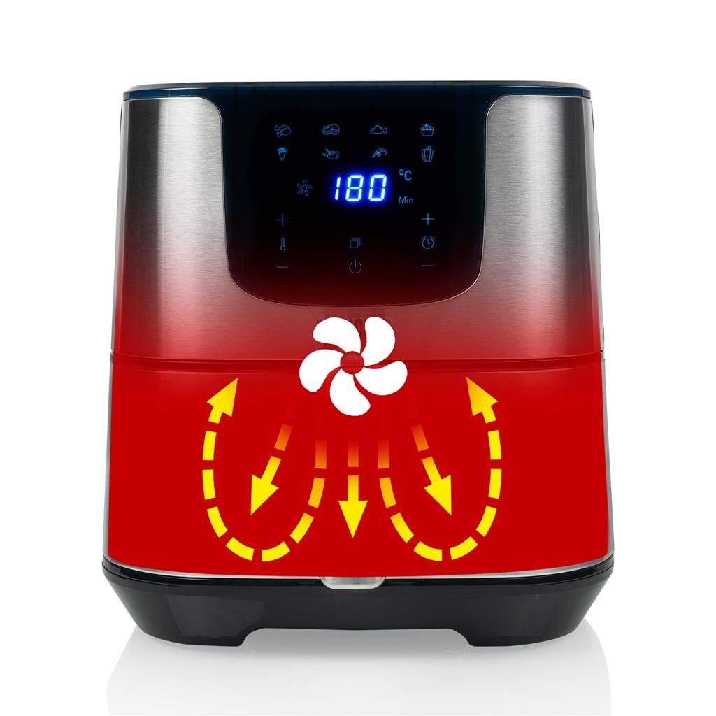 Freidora Por Aire Airfryer Sin Aceite Princess Deluxe Digital Xxl 183312 1700w Capacidad 5,5l