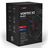 EAN 5901986049630 - Savio Vortex x2 Black Placa base Refrigerador de aire 12 cm Negro 1 pieza(s) imagen 12