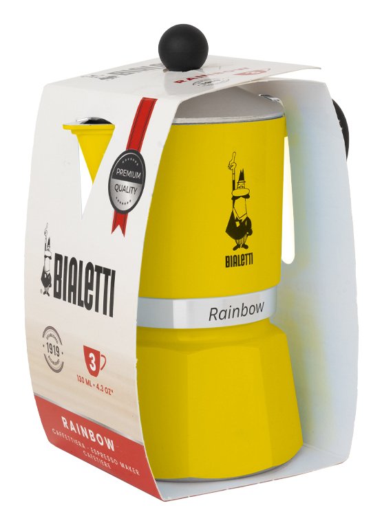 EAN 8006363018555 - Bialetti Rainbow Cafetera italiana Negro, Amarillo imagen 4