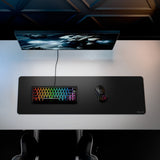 Glorious Gaming Alfombrilla De Ratón 2 L, Sin Bordes, Gummiert - 915 X 280mm, Negro