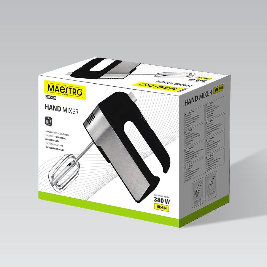 EAN 4897144674633 - Maestro MR-504 batidora Batidora de mano 500 W Negro imagen 3