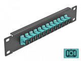 Delock 10" Patch Panel Fo 12 Puertos Sc Simplex Aqua 1 U Negro