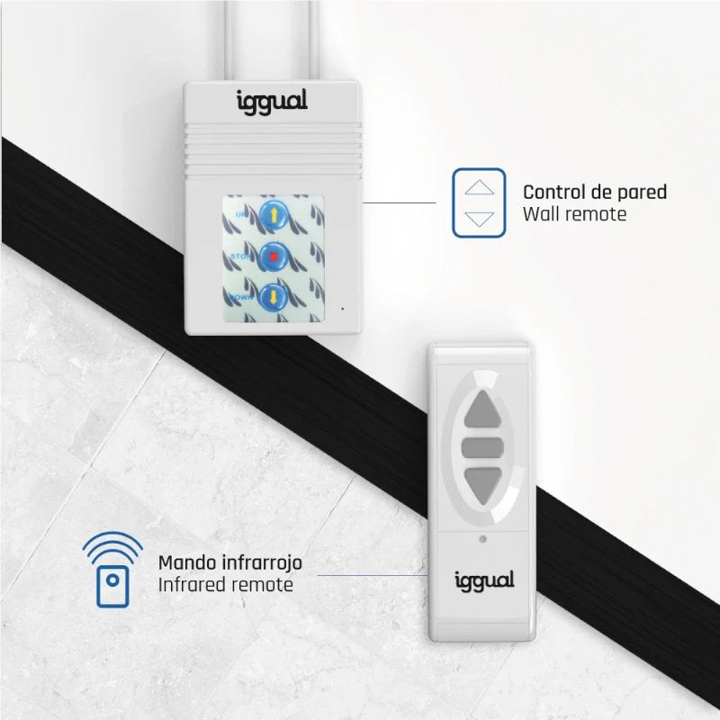 Iggual Pantalla Para Proyector Motorizado 234x131 Cm Cont Remoto 2,69m (106\1) 2,34m 131cm 16:9 Blanco