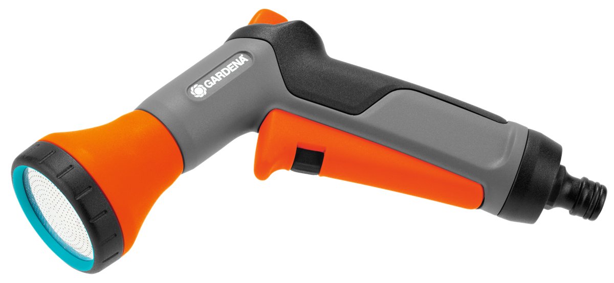 Gardena 18311-20 Pistola De Pulverización De Agua O Boquilla Pistola Pulverizadora De Agua Para Jardín Gris, Naranja