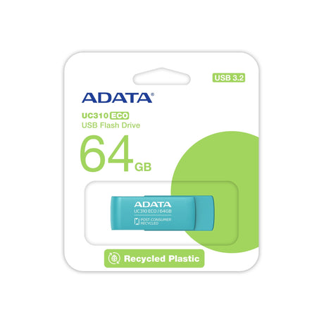 EAN 4711085942005 - ADATA UC310 ECO unidad flash USB 64 GB USB tipo A 3.2 Gen 1 (3.1 Gen 1) Verde imagen 1