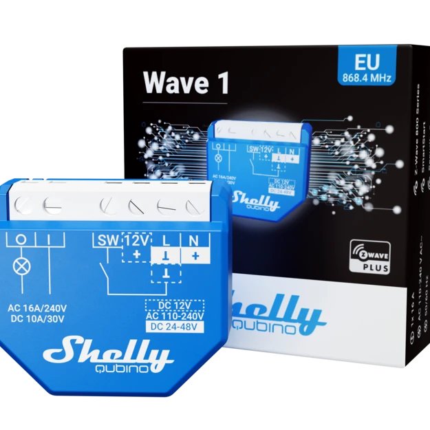 Shelly Wave 1, Relé Azul, Un Canal Shelly_w_1