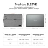 Funda Subblim Air Padding 360 Sleeve Para Portátiles Hasta 14' Gris Claro
