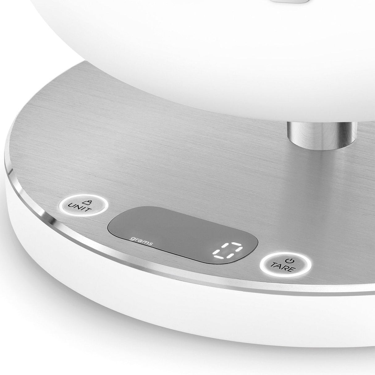 Smeg Ksc01whmww Báscula De Cocina Acero Inoxidable, Blanco Encimera Alrededor Báscula Electrónica De Cocina