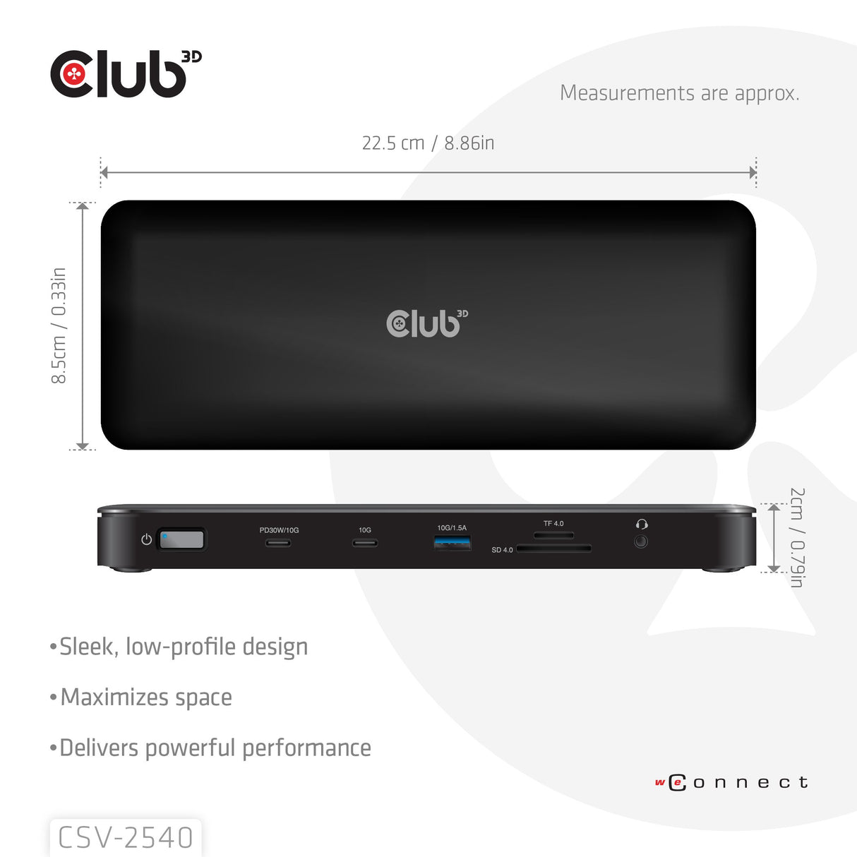 EAN 8719214473501 - CLUB3D CSV-2540 base para portátil y replicador de puertos Acoplamiento USB 3.2 Gen 1 (3.1 Gen 1) Type-C  imagen 5